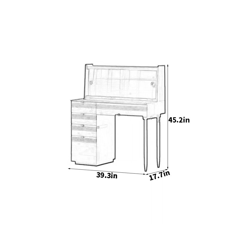 Commode rétro en noyer noir