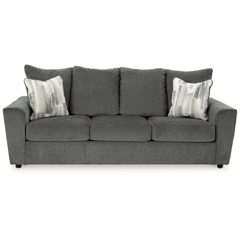 Canapé, causeuse, fauteuil et repose-pieds Stairatt, Gris foncé