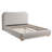 Modern Upholstered Platform Bed with Curved Headboard and Rounded Footboard-710002149-710002144