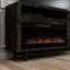 Console de 83 po avec foyer électrique pour téléviseur de 83 po ou moins, assemblage minimal, finition brun anthracite