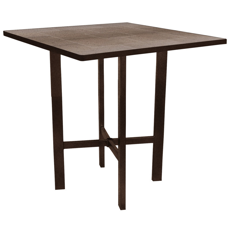 Outdoor Square Bar Table, Canyon Taupe, Copper Creek