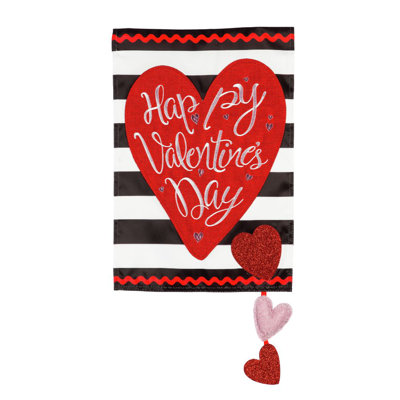 Dungorbery Double Sided 18'' H x 12.5'' W Nylon Valentine's Day Garden Flag