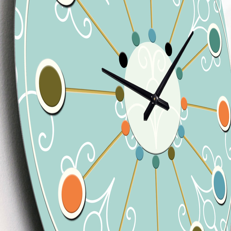 Horloge murale Turquoise Minimal, Petit