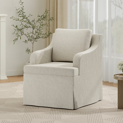 Fauteuil d'appoint sans accoudoirs, méridienne rembourrée en velours côtelé avec siège en éponge haute densité, fauteuil simple moderne pour le salon, le coin lecture