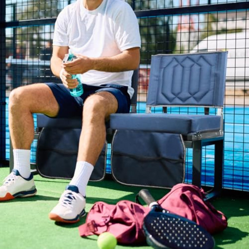 Stadium Seats With Back Support And Thick Cushion Bleacher Seats With Backs And Cushion Wide, Stadium Chairs Include Shoulder Strap And Pocket, Perfect For Sports Events