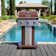 Permasteel 3-Burner Compact Propane Gas Grill with Foldable Side Tables and Grilling Tool Hooks