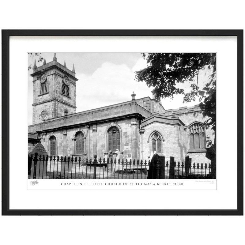 Chapel En Le Frith, Church Of St Thomas A Becket C1940 - Single Picture Frame Print, 28cm H x 36cm W x 2.3cm D