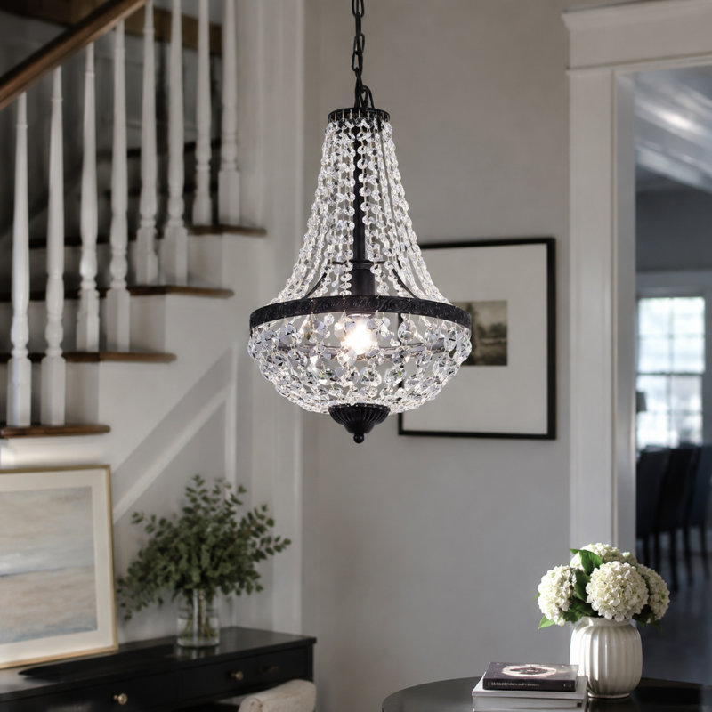 1 - Light Chandelier, Black
