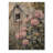 Hydrangeas And Chickens In The Yard II - Hydrangea Wood Wall Art - On Natural Pine Wood-1512018677