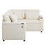 3 Seater Chenille Chaise End Sofa-1146995486