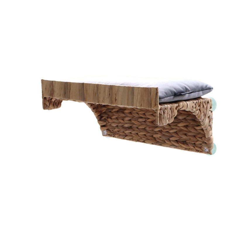 Velvet Elevated Pet Bed, Grey