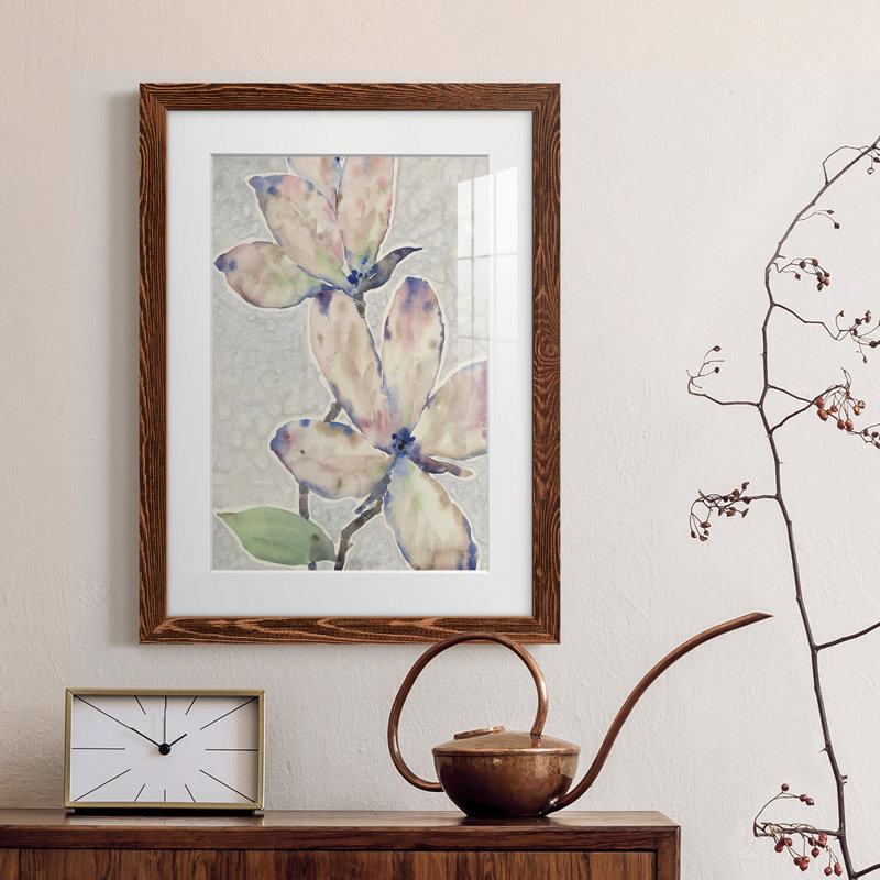 Blossom Study I Premium encadré mat - prêt à être suspendu, H 38 po x l 28 po x P 1 po, Érable encadré