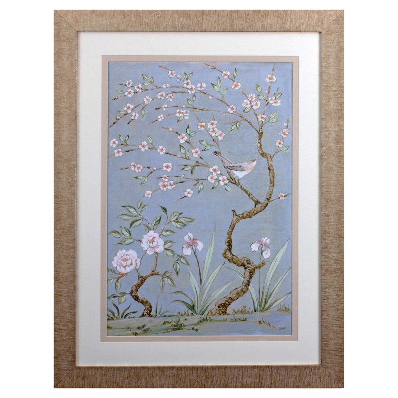 «Spring Mural I», art mural encadré brun