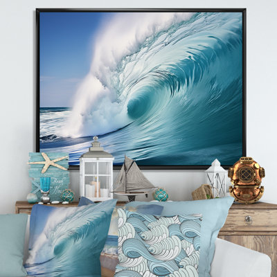 «Turquoise Power of Ocean Wave III», reproduction sur toile