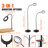 Chaithra 5X Floor Magnifying Glass with Light and Stand Flexible Gooseneck LED
