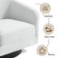 Upholstered Swivel Barrel Chair With Solid Wood Base-181016325