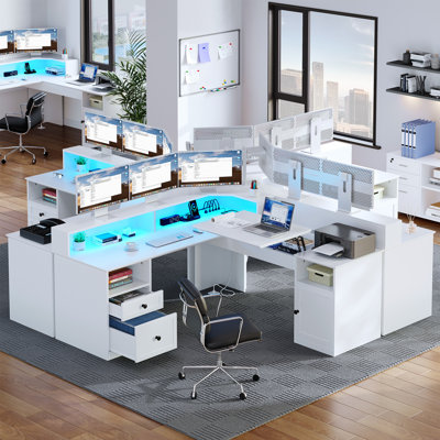 Heizler Height Adjustable L-Shape Executive Desk