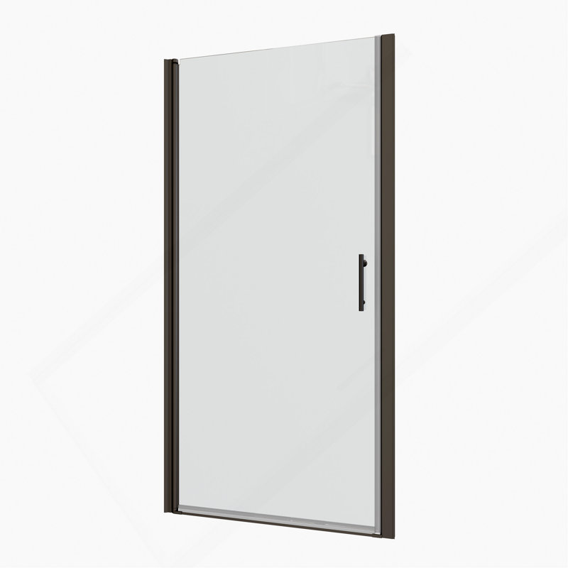 Porte de douche pivotante universelle à réglage de 1 3/8 po, ouverte à l'extérieur, avec finition en verre trempé de 1/4 po 3272