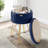 Round Pleated Velvet Ottoman with Storage-1534620954-1534620950