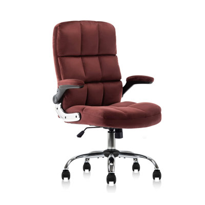 Fauteuil de direction en velours Mauitsby