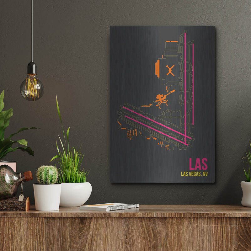 "LAS" par O8 à gauche, H 16 po x l 12 po