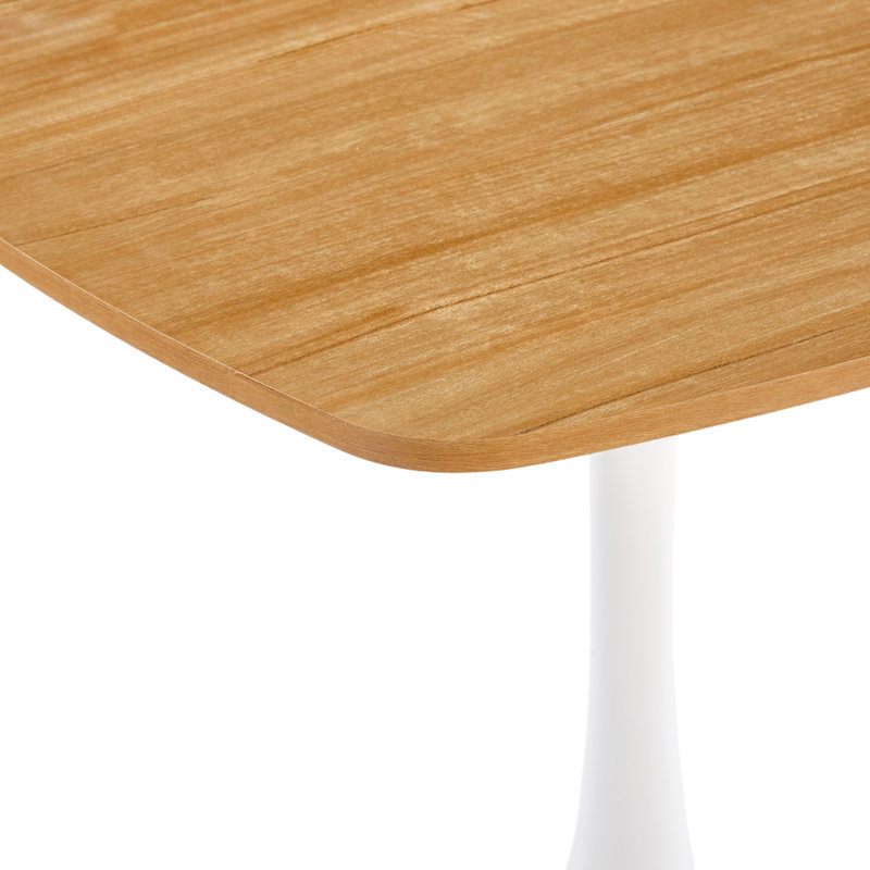 Compact Modern Dining Table, Oak Mdf Metal For Versatile Home Use