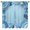Rideaux de fenêtre abstraits bleus à motif floral transparent et obscurcissant - 2 panneaux