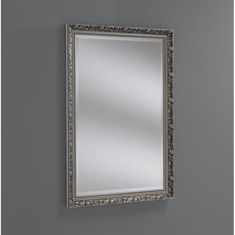 Middletown Wood Flat Wall Mirror, 101.5cm H x 71cm W, Silver