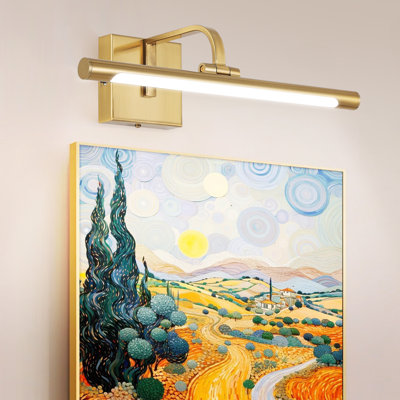 1-Light Dimmable LED Picture Light 3000K/4000K/5000K Adjustable