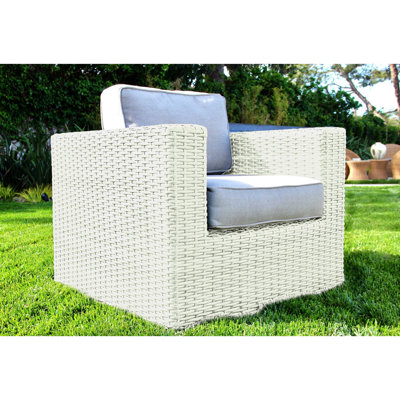 Chaise de terrasse avec coussins Melanie