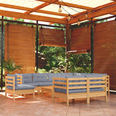 Lemuela 9 - Person Patio Conversation Set with Cushions
