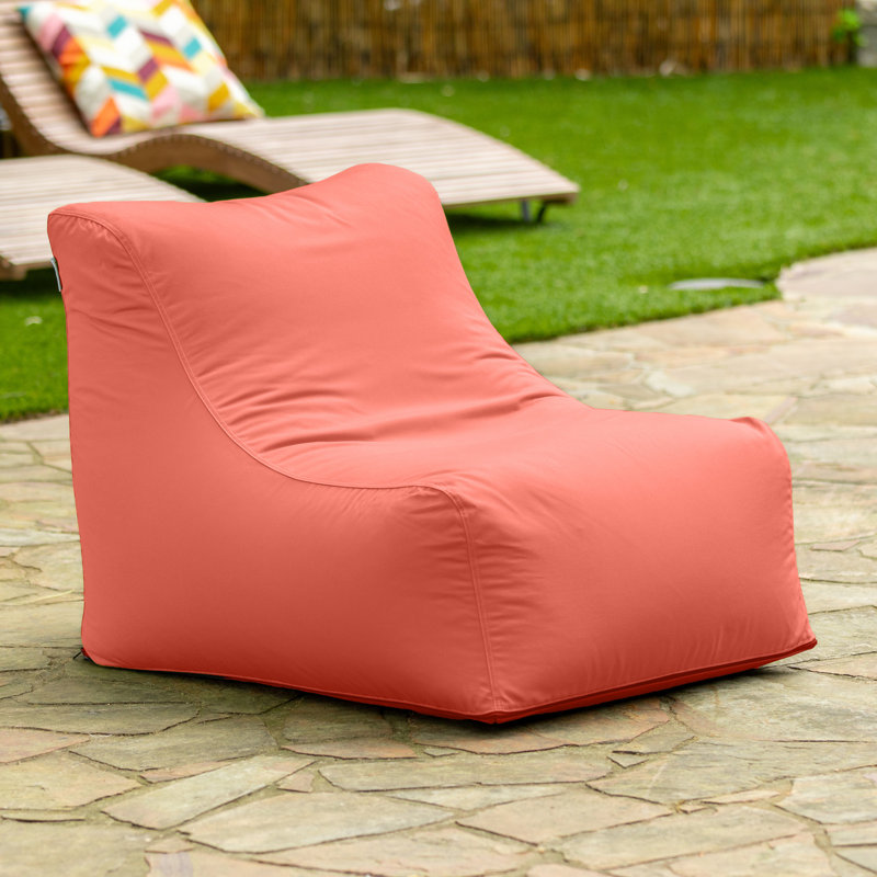Ponce Outdoor Medium Bean Bag Chair, Flamingo Acrylic