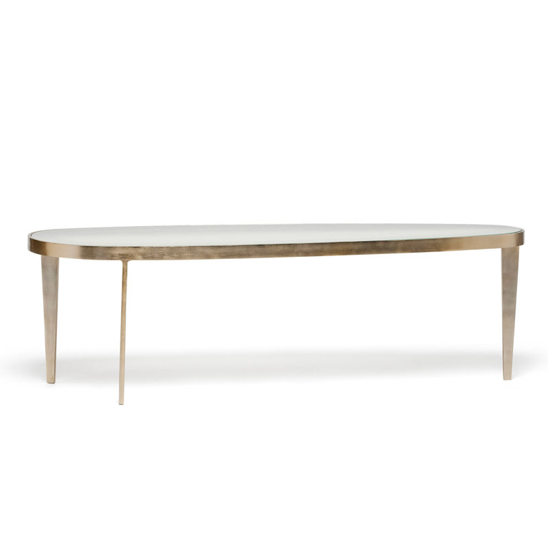 Jan Glass Cocktail Table, Twilight Bronze, 16.5" H x 54" L x 19" W
