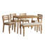6-piece Solid Wood Dining Table Set