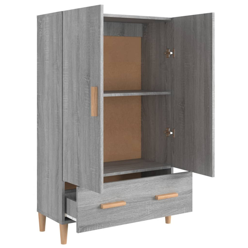 Lonnisha 2 - Door Accent Cabinet, Concrete Grey/Wood