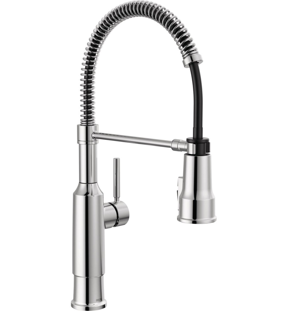Theodora Pro Commercial Pull Down Sprayer Kitchen Sink Faucet, add ShieldSpray to spray options Delta 