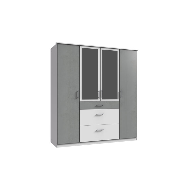 Gunhard 4 Door Manufactured Wood Wardrobe