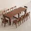 Table de salle à manger extensible avec feuilles amovibles