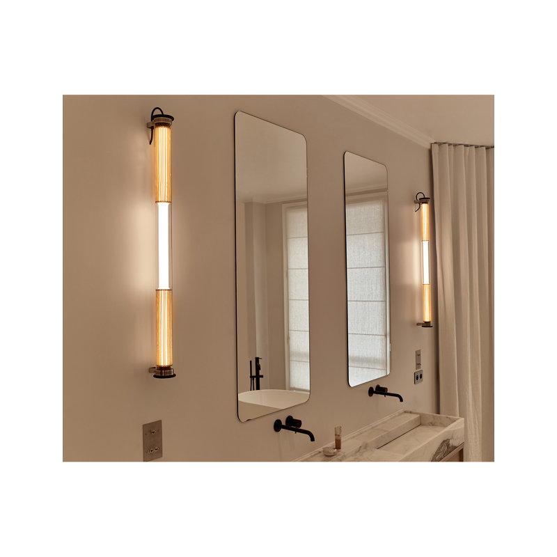 1 - Light LED Flush Mounted Sconce, Clear/Gold