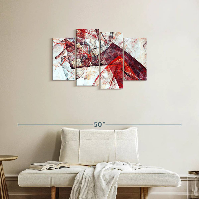 Avery Scarlet Dynamic Abstract, 22" H x 36" W
