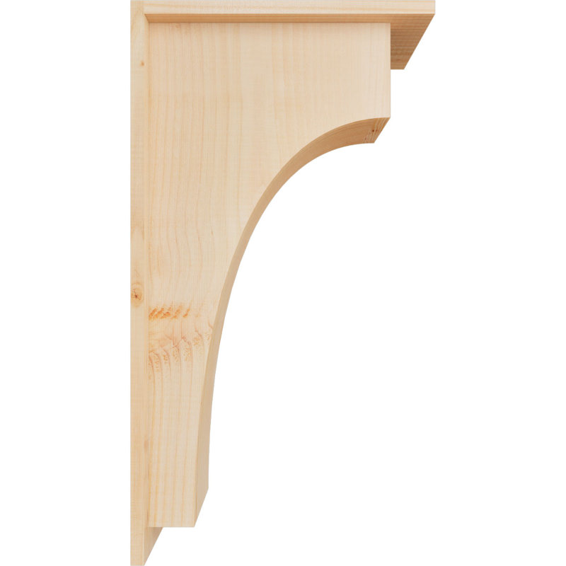 Corbeau Huntington avec plaque arrière, H 26 po x l 7,5 po x P 14 po, Sapin de Douglas, Lisse