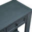Élégante table d'entrée en bleu marine massif avec console de rangement à tiroirs couleur marine et tablette spacieuse-1451675722-1451675724