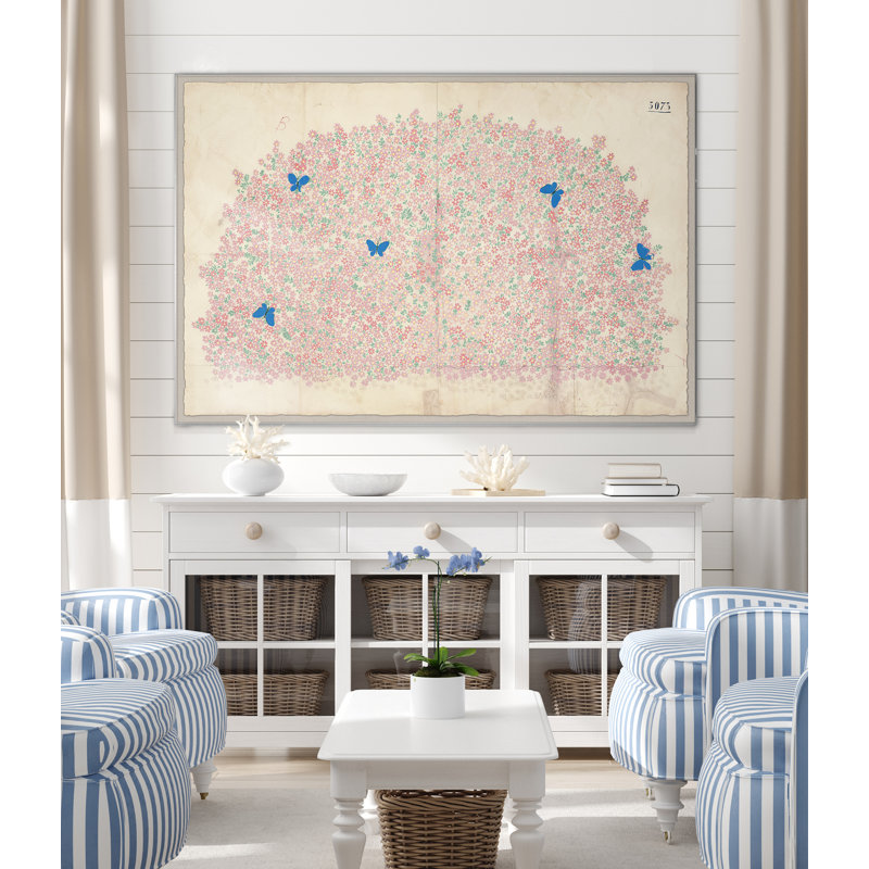 Myosotis Print by Paule Marrot Soicher Marin, Gold Framed