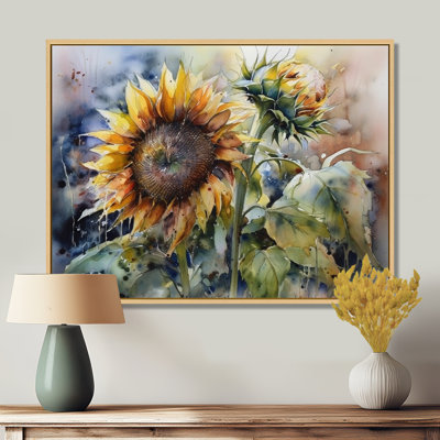 Yellow Sunflower Symphony IV - Sunflower Framed Prints