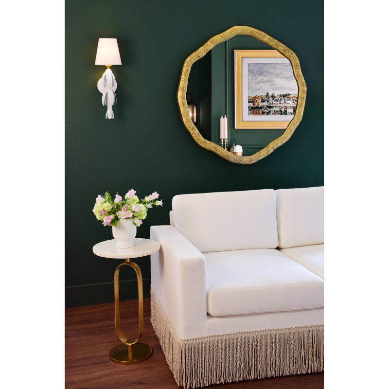 Cadence Wavy Metal Mirror, Brass