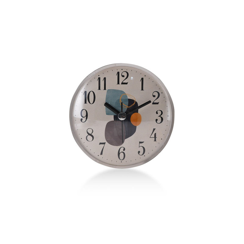 Elegant Decorative Wall Clock, 4.3 inches Diameter, 0.06 inches Thick | 100% Plastic Construction, Lightweight & Durable | Perfect for Home, Office, or Kitchen Decor | Modern Design, Easy to Read