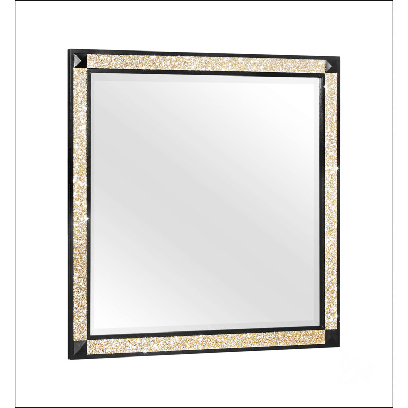 Miroir élégant avec détails scintillants, idéal pour ajouter du glamour à votre commode et rehausser l'esthétique de votre pièce.