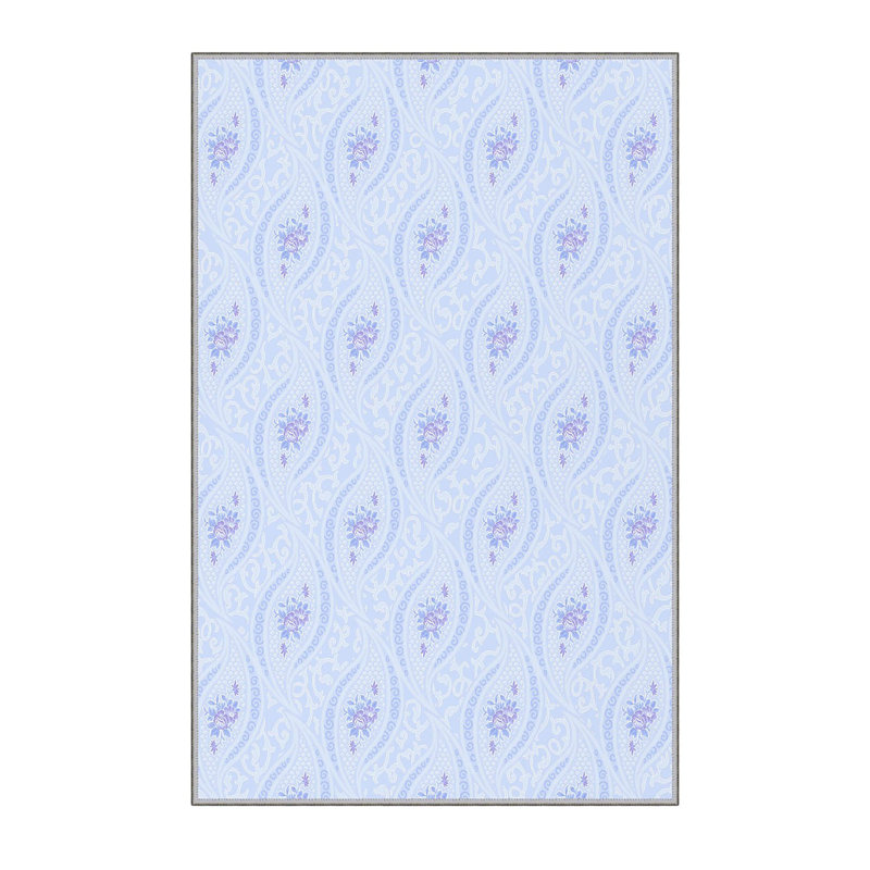 Tapis de haute qualité imprimé en 3D (2,6 x 4,0 pi), 100% polyester, d'une hauteur de poils de 0,3 po | Pois antibactérien et antidérapant en feutre de PVC | Lavable à la machine, conception élégante pour le salon, la chambre à coucher et le bureau