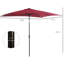 Parasol lumineux à DEL 9 pi x 7 pi avec énergie solaire, inclinaison et manivelle, piscine de jardin décorative, lumières solaires rouges et rehausse les réglages de la piscine,