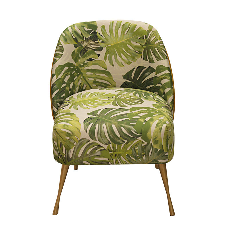 Monstera Upholstered Slipper Chair